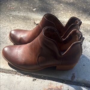Brown Leather Ankle Boots